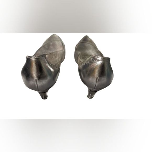 EUC Jeffrey Campbell clear pointed toe silver inner sole clear heeled kitten - Picture 6 of 8